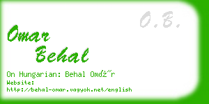 omar behal business card